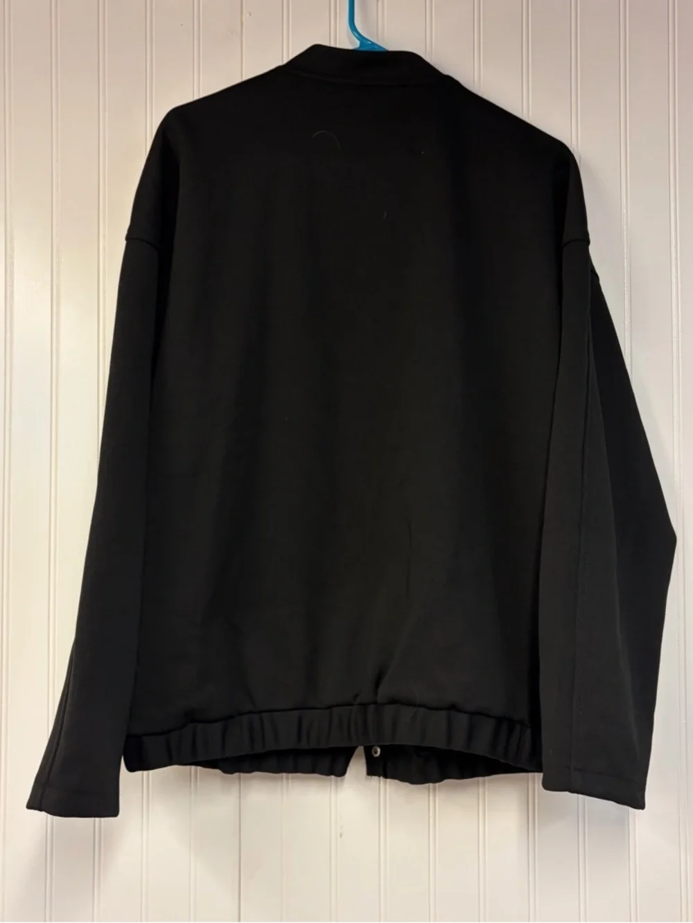 Pretty Garden Black Snap-Front Bomber Jacket Large NWT